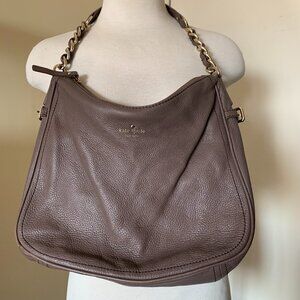 Kate Spade Handbag Shoulder Hobo bag Pebble Leather Beige tan Purse